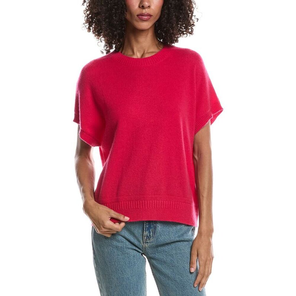 Brodie Cashmere Womens Stitch Detail T-Shirt, Pink